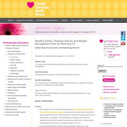 Healthy Eating, Physical Activity and Weight Management Unit for Planning 10