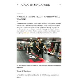 Physical & Mental Health Benefits of MMA Training