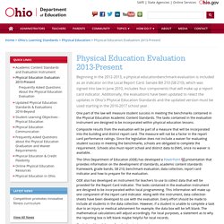Physical Education Evaluation 2013-Present