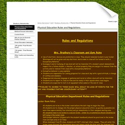 Physical Education Rules and Regulations - Delran High School