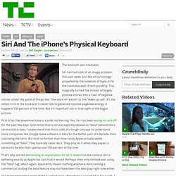 Siri And The iPhone’s Physical Keyboard