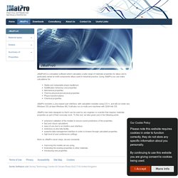 JMatPro Thermo-physical & physical properties bespoke software UK Sente Software Ltd.