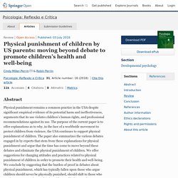 Physical punishment of children by US parents: moving beyond debate to promote children’s health and well-being