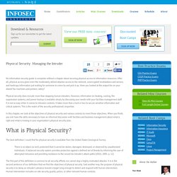 Physical Security: Managing the Intruder