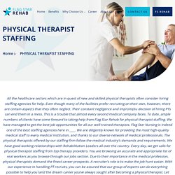 Physical Therapist Staffing - Flagstar Rehab