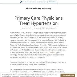 Primary Care Physicians Treat Hypertension – Minnosota lottery, Mn Lottery