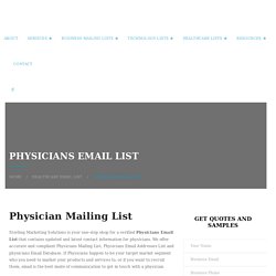 Physician Email Database