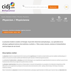 Physicien / Physicienne
