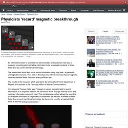 Physicists 'record' magnetic breakthrough