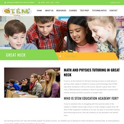 Physics and Math Tutor in Great Neck - STEM Education Academy