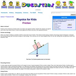 Physics for Kids: Friction
