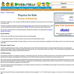 Physics for Kids: Theory of Relativity