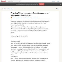 Physics Video Lectures - Free Science and Video Lectures Online!