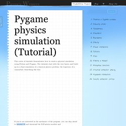 Pygame physics simulation (Tutorial)