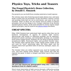 Physics Toys, Tricks and Teasers