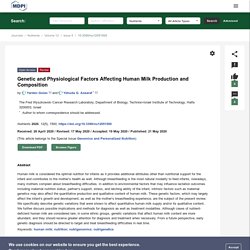 Genetic and Physiological Factors Affecting Human Milk Production and Composition