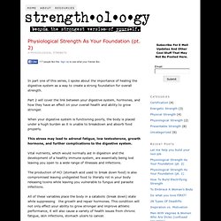 Physiological Strength As Your Foundation (pt. 2)