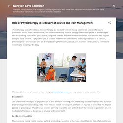 Role of Physiotherapy in Recovery of Injuries and Pain Management