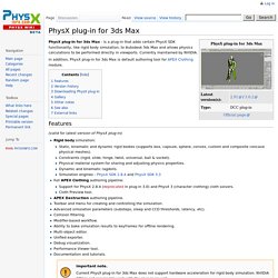 PhysX plug-in for 3ds Max - PhysX Wiki