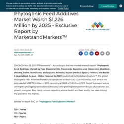 Phytogenic Feed Additives Market Worth $1,226 Million by 2025