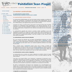 Jean Piaget. Présentation de l'oeuvre