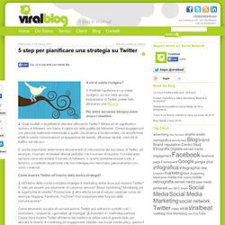 5 step per pianificare una strategia su Twitter