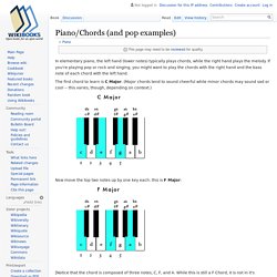 Piano/Chords (and pop examples)