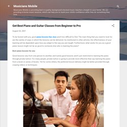 Get Best Piano and Guitar Classes from Beginner to Pro