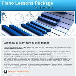 Piano Lesson Package for Synthesia