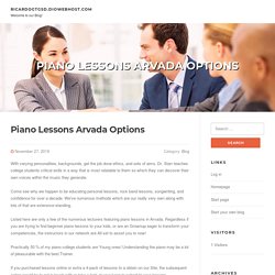 Piano Lessons Arvada Options