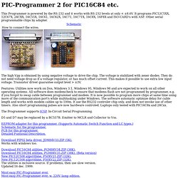 PIC Programmer 2, 16C84, 12C508 etc.