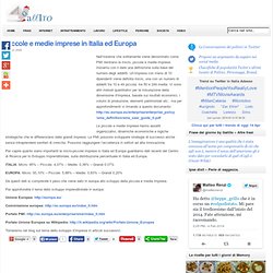 Piccole e medie imprese in Italia ed Europa