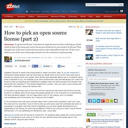 How to pick an open source license (part 2)