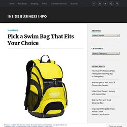 Pick a Swim Bag That Fits Your Choice