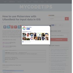 How to use Pickerview with Uitextfield for input data in IOS - MyCodeTips