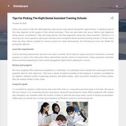 Tips For Picking The Right Dental Assistant Training Schools