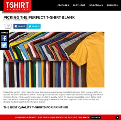 Picking the Perfect T-Shirt Blank
