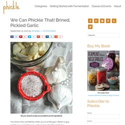 Pickled Probiotic Garlic
