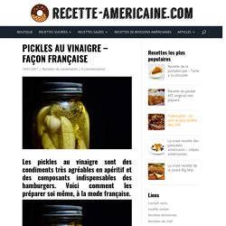 Pickles au vinaigre - Façon française