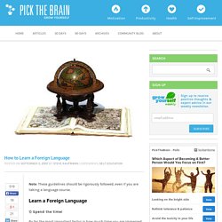 How to Learn a Foreign Language - PickTheBrain