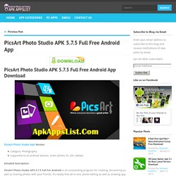 PicsArt Photo Studio APK 5.7.5 Full Free Android App