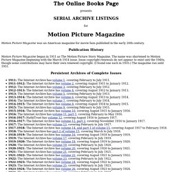 Motion Picture Magazine archives
