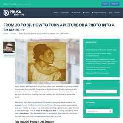 From 2D to 3D. How to turn a picture or a photo into a 3D model? - Prusa Printers