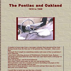 A Picture Review of the Pontiac from 1926 to 1949