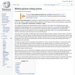 Motion picture rating system