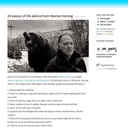 24 pieces of life advice from Werner Herzog