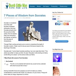 7 Pieces of Wisdom from Socrates