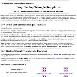 Easy Piecing Triangle Templates