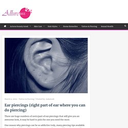 Ear piercings (right part of ear where you can do piercing)