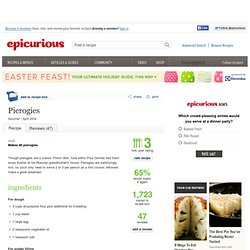 Pierogies Recipe at Epicurious